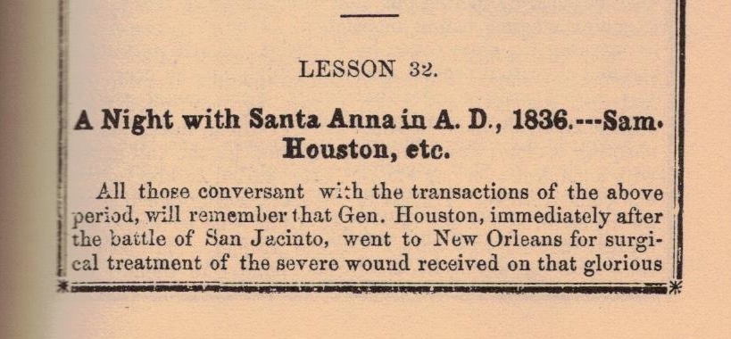 Lesson 32 - A Night With Santa Anna